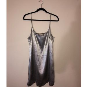 Silver Silk Dress